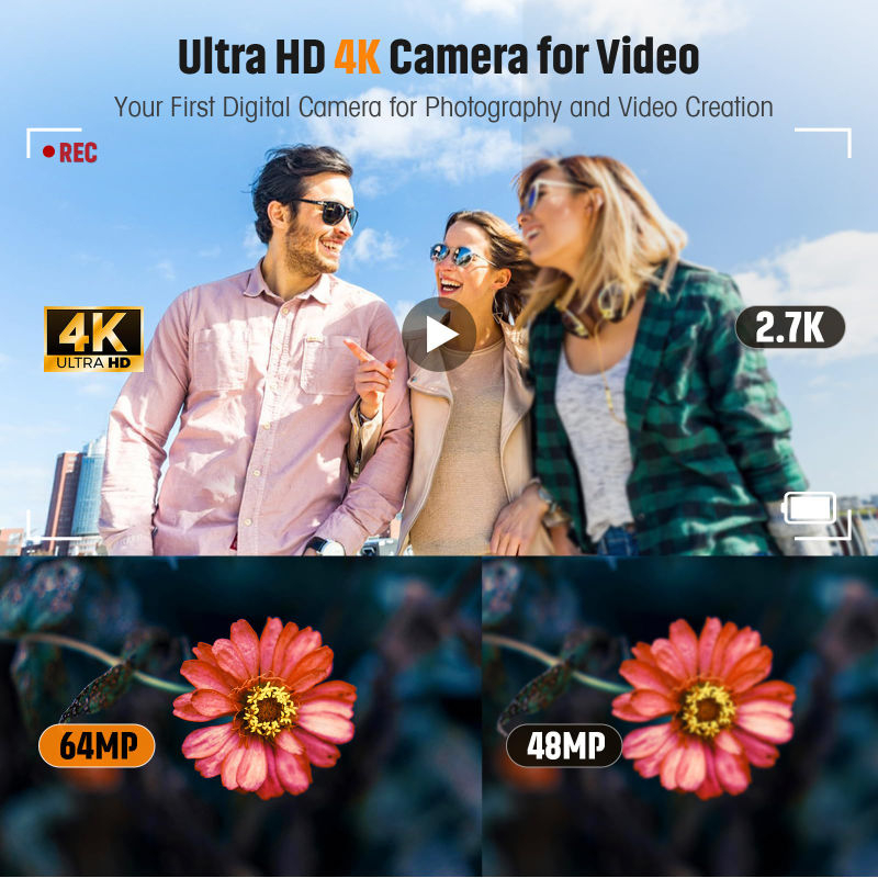 Câmera Digital 4K 64MP com foc - Photography Nature Images avaliação e preço