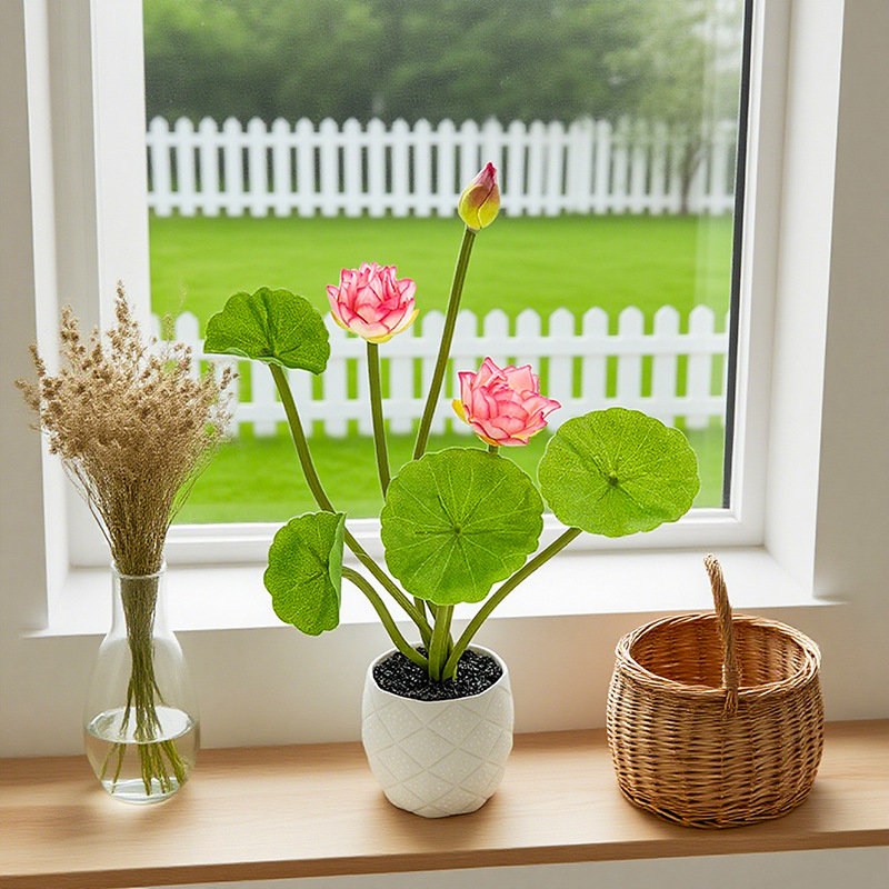 Mini Planta de Lótus Artificia - Photography Simulator avaliação e preço